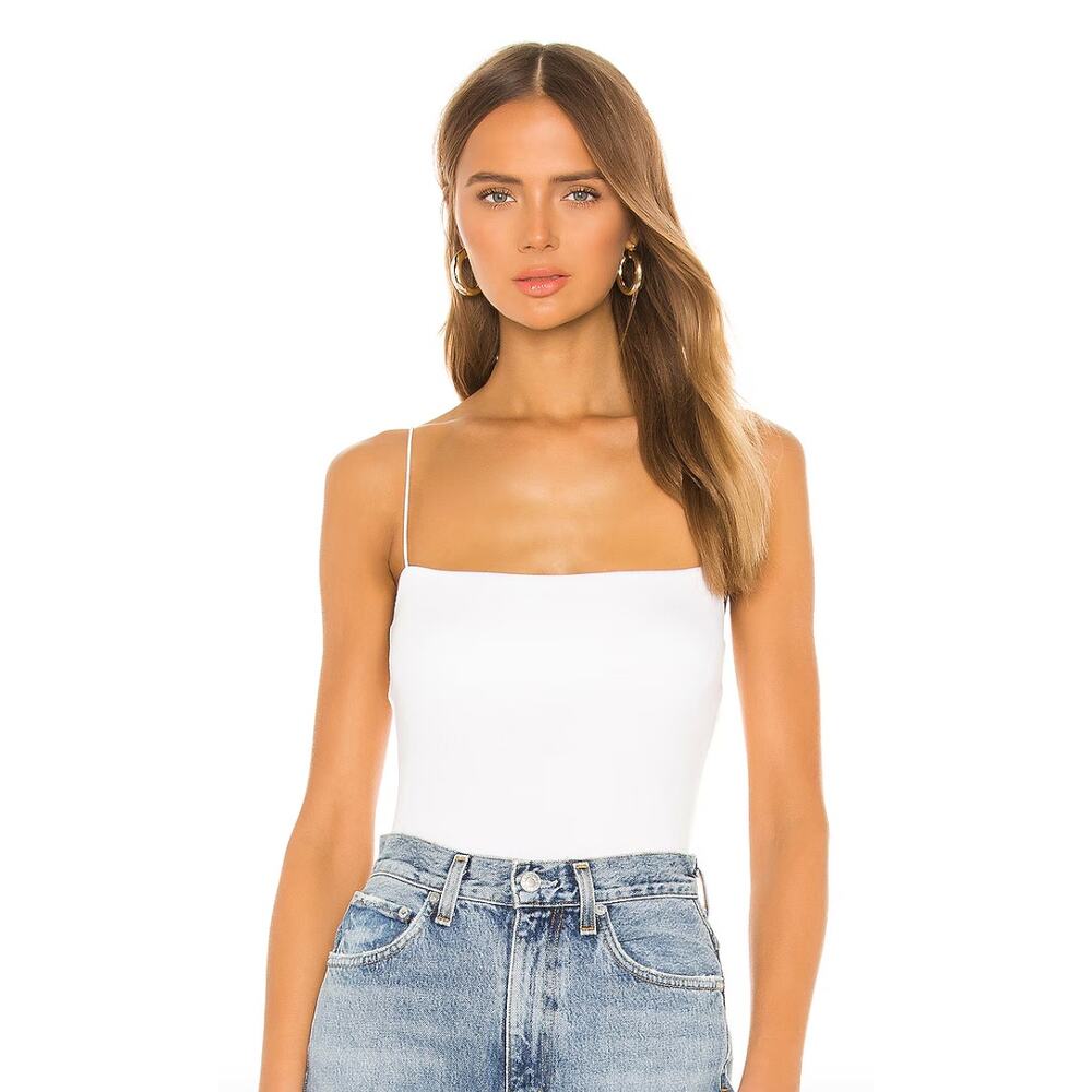 NWOT Enza Costa Silk Rib Essential Tank in White, XS $165